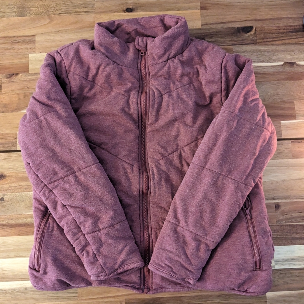 Three Dots quilted zip up jacket